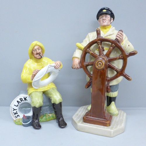 606 - Two Royal Doulton figures, The Boatman and The Helmsman, boxed