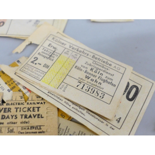 620 - A collection of vintage tram tickets
