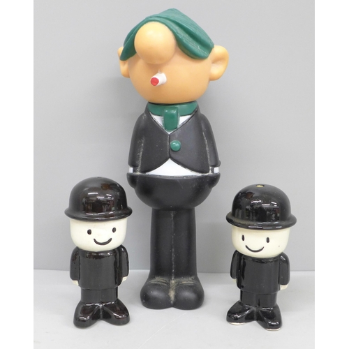 623 - An Andy Capp Avon bottle and a Homepride salt and pepper pot