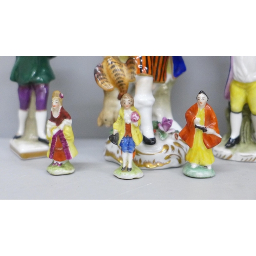 625 - A collection of miniature Staffordshire figures