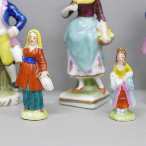 625 - A collection of miniature Staffordshire figures