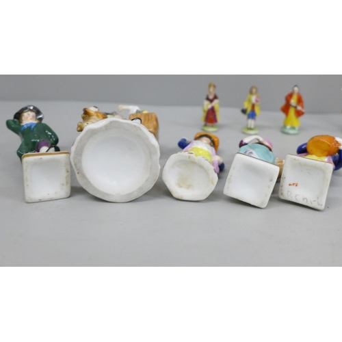 625 - A collection of miniature Staffordshire figures