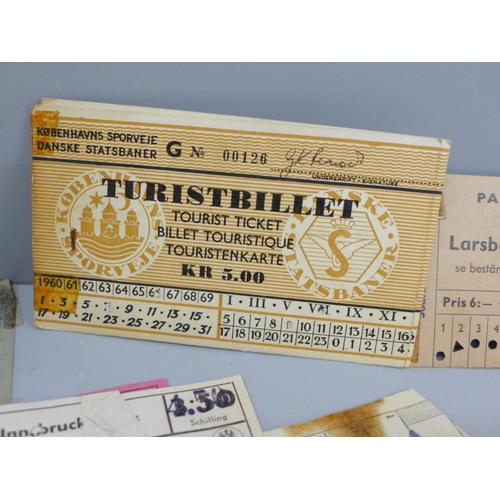 627 - A collection of vintage tram tickets