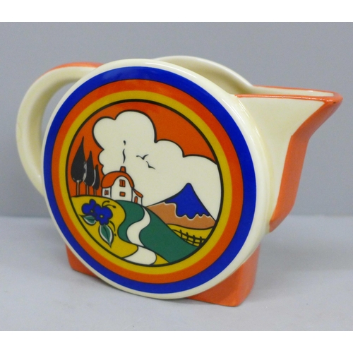 630 - A Moorland Chelsea Works Burslem Art Deco jug, 9.5cm