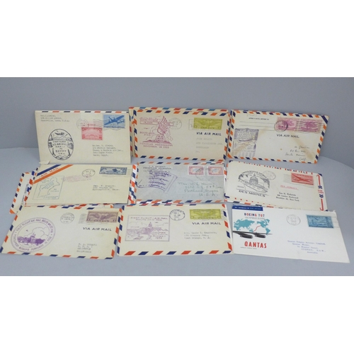641 - Postal history, collection of 28 USA Aviation First Flight covers, 1930s-1960s, including EAM 27 to ... 