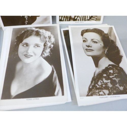 643 - Cinema Picturegoer postcards, actresses, including Withers, Abbie Lane, Loy, Susan Hayward, Betty Lo... 