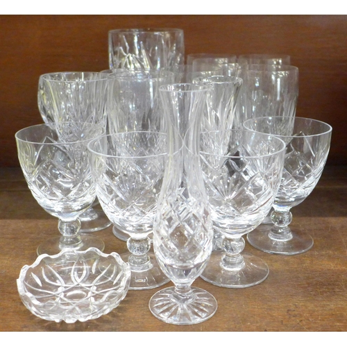 673 - A collection of crystal including a set of six vintage Waterford drinking glasses **PLEASE NOTE THIS... 