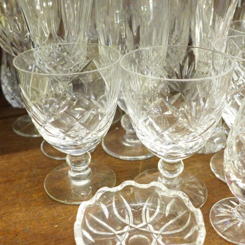 673 - A collection of crystal including a set of six vintage Waterford drinking glasses **PLEASE NOTE THIS... 