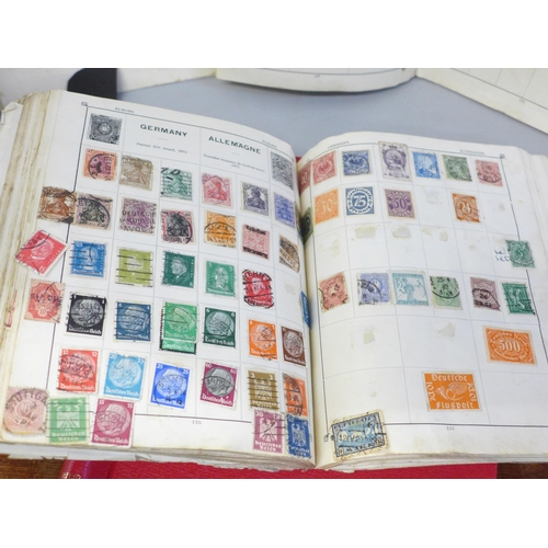 677 - A collection of stamps including Stanley Gibbons album with British stamps, two boxes of British and... 