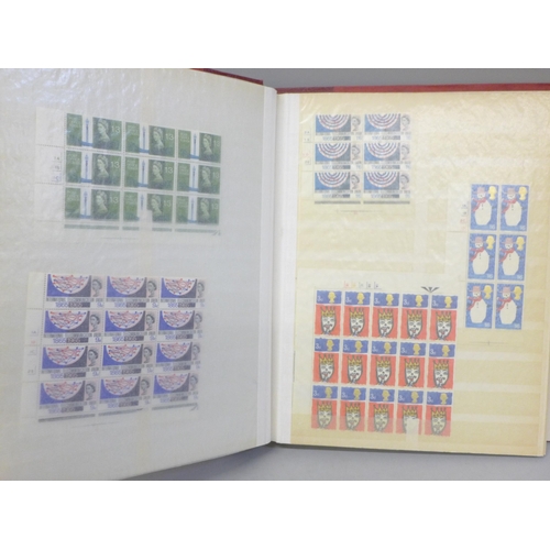 681 - Stamps; a stockbook of GB controls and cylinder blocks, Queen Victoria onwards