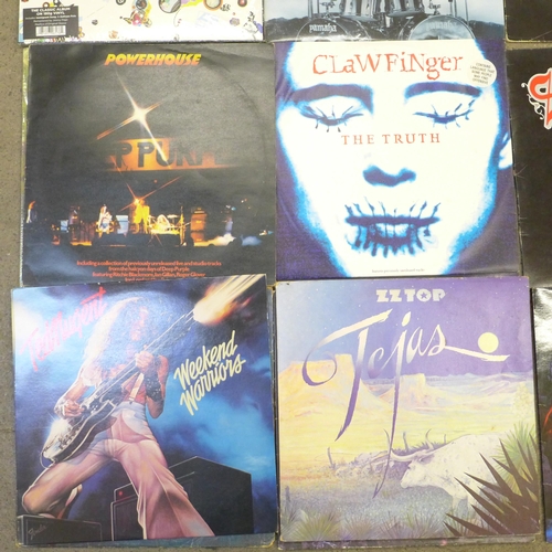 689 - Thirteen rock and heavy metal LP records including Led Zeppellin, Black Sabbath, etc.