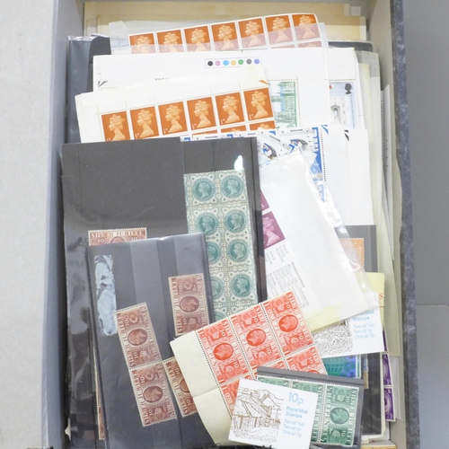 697 - Stamps; a box file of mint GB stamps, all reigns