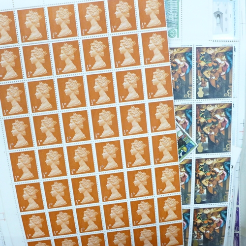 697 - Stamps; a box file of mint GB stamps, all reigns