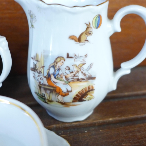 698 - A children's nursery tea set