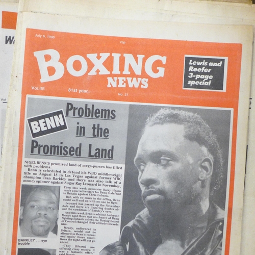 718 - A box of 1960s/70s boxing newspapers