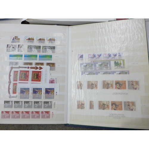 719 - A collection of German Empire stamps including Third Reich, an album of mint German stamps (nearly c... 