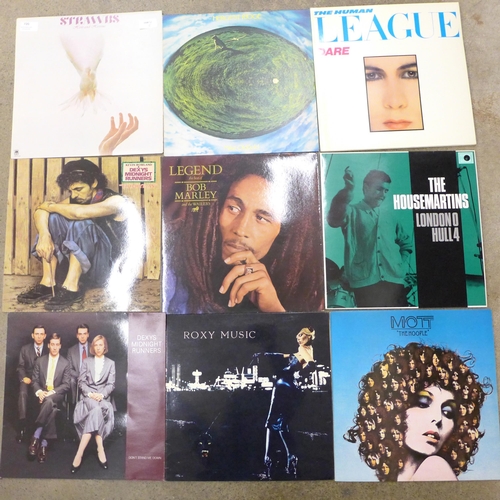 720 - A collection of 29 LP records, 1960s, 1970s and 1980s including Roxy Music, Dexys Midnight Runners, ... 