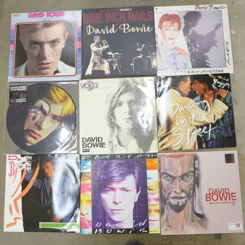 724 - Twelve David Bowie LP records and 12