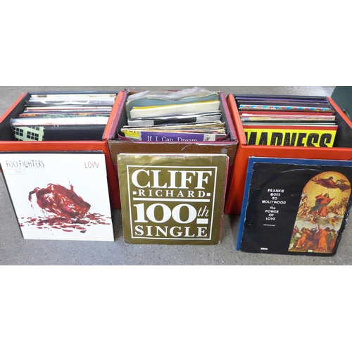 737 - Three boxes of 45rpm singles including 1970s, 1980s, 2000s