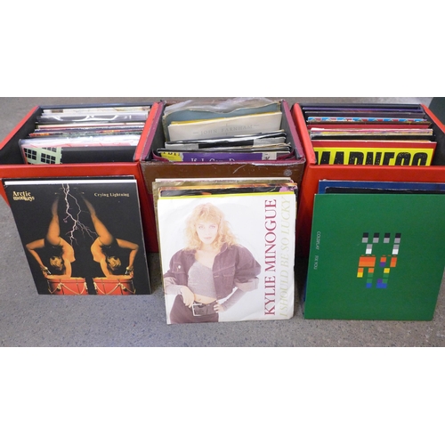 737 - Three boxes of 45rpm singles including 1970s, 1980s, 2000s