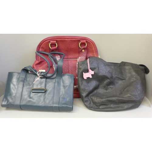 745 - Three handbags, Radley, Miah and Lazaro