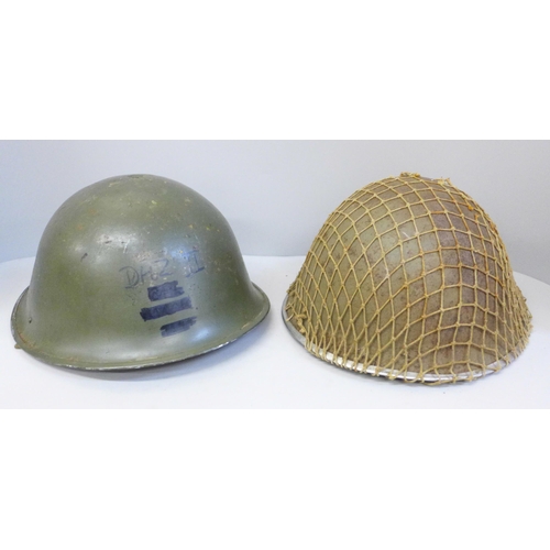 747 - Two military helmets