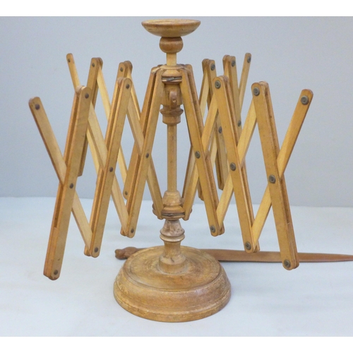 751 - A wool winder and treen