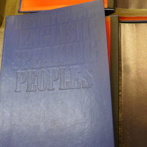 760 - Seven volumes of History of The English Speaking Peoples, Churchill, by Purnell Publishing Ltd