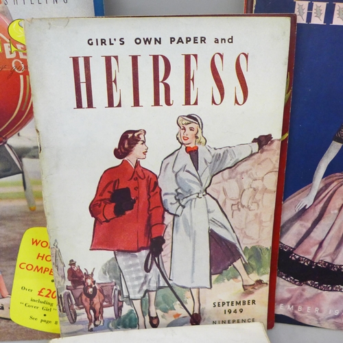 769 - A collection of approximately 40 monthly post-war Heiress magazines from late 1940s to early 1950s, ... 