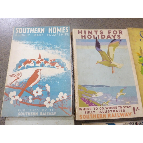 773 - Fifteen Holiday Guides 1930s-1940s, mainly railway publications