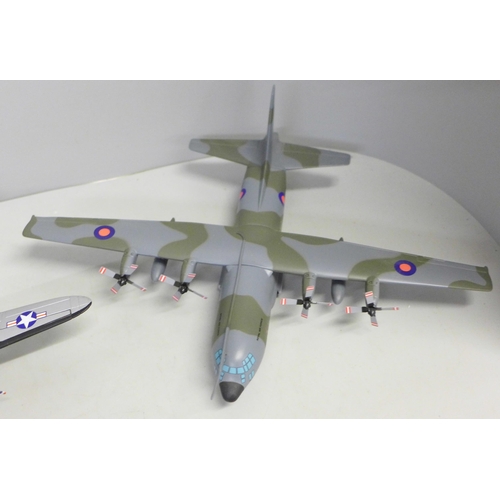 787 - Three Corgi Military Air Power The Aviation Archive model aircraft including Avro Vulcan B2 XM607