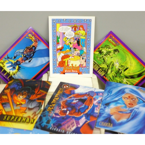 794 - A large collection of over 3000 trade cards from 1970s including Marvel, Disney, Military, Spiderman... 