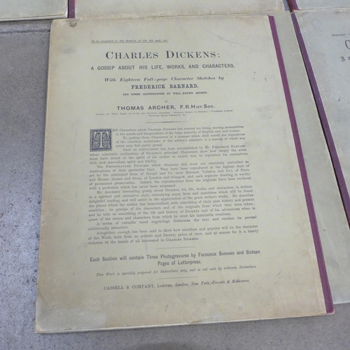 795 - Charles Dickens, A Gossip about his Life, Works and Characters, six volumes