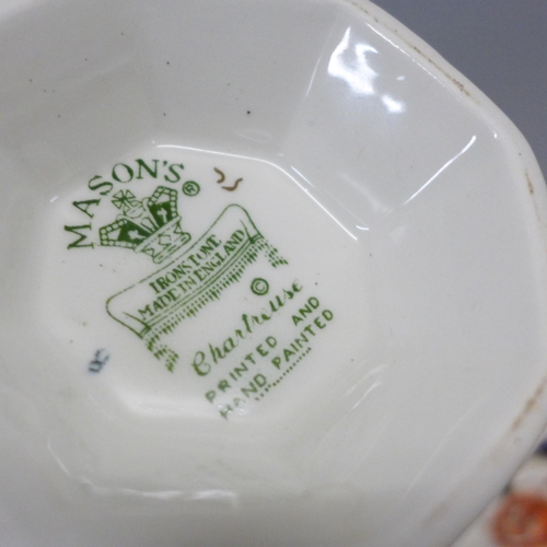 803 - A collection of Mason's china including Mandalay and Chartreuse (10) **PLEASE NOTE THIS LOT IS NOT E... 