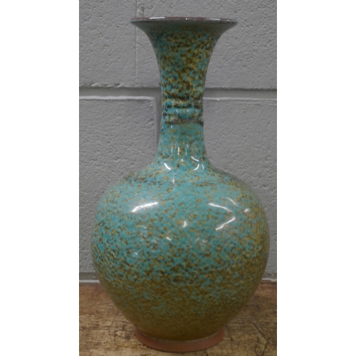 809 - A Chinese turquoise glaze vase, 30.5cm