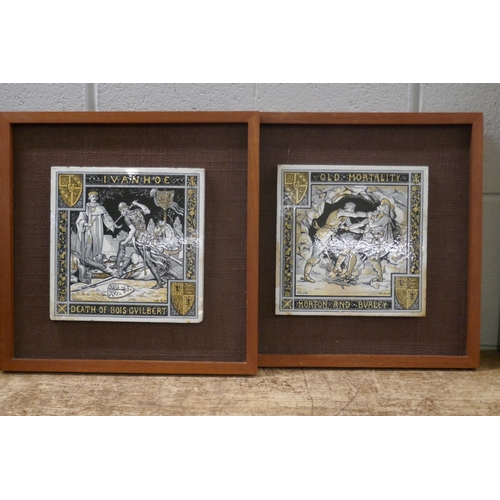 811 - Two mounted Minton tiles, 8