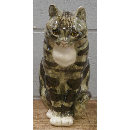 813 - A large Winstanley cat, 30cm