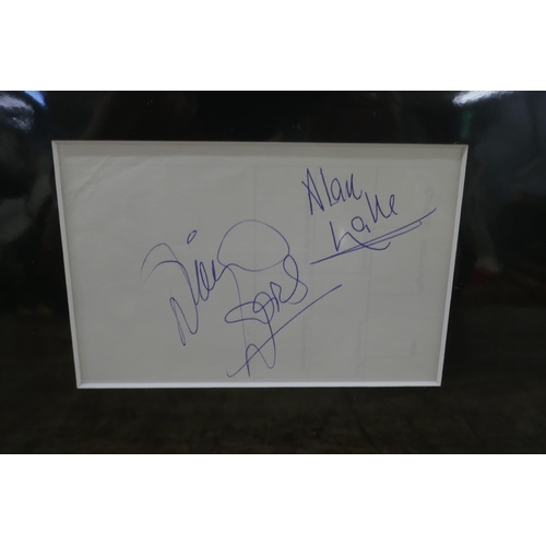 818 - A Diana Dors and Alan Lake autographed display