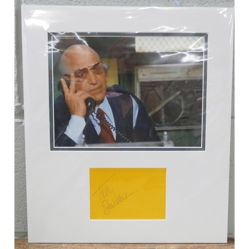 819 - A Kojak Telly Savalas autographed display