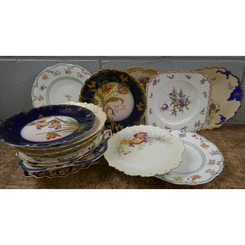 836 - 19th Century and later cabinet plates including Royal Crown Derby **PLEASE NOTE THIS LOT IS NOT ELIG... 