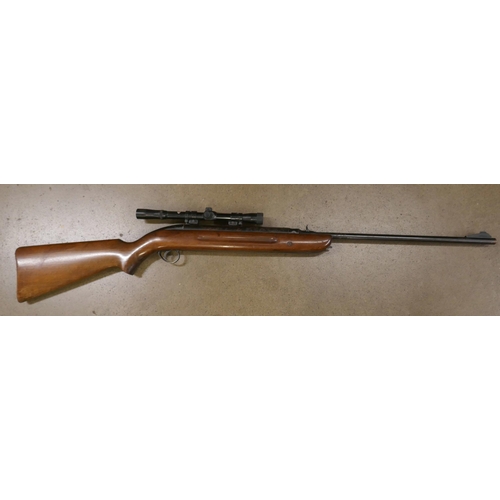 839 - A BSA 0.22 calibre air rifle with 4x20 scope