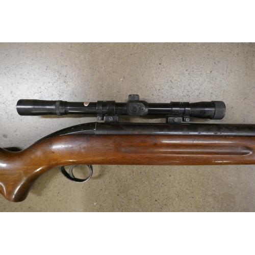 839 - A BSA 0.22 calibre air rifle with 4x20 scope