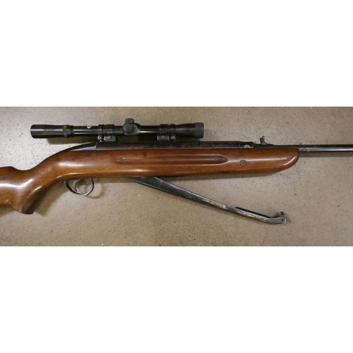 839 - A BSA 0.22 calibre air rifle with 4x20 scope