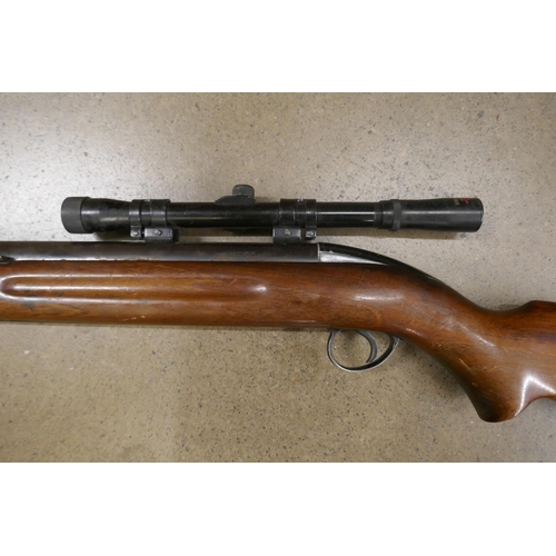 839 - A BSA 0.22 calibre air rifle with 4x20 scope