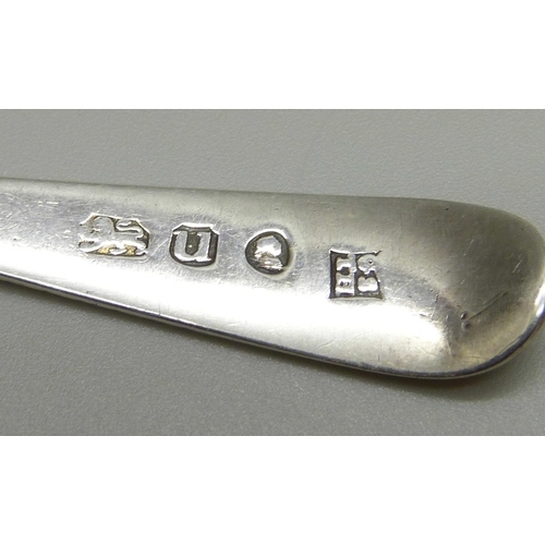 896 - Six silver teaspoons, 60g