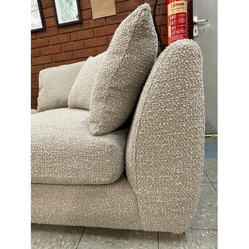 1410 - A Utopia Boucle mink corner chaise- detachable footstool RRP £1072