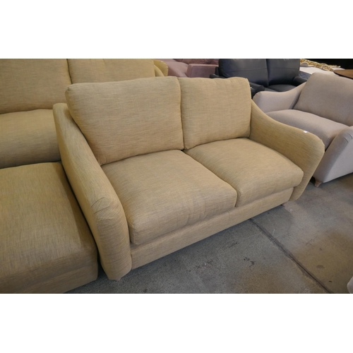 1555 - A Hattie Oslo ochre two seater sofa