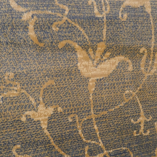 1560 - A duck egg blue and gold ground Cashmere carpet with all over floral design 300 x 200cm