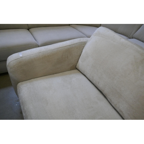 1561 - An Aspen Cecconi ivory four seater split sofa