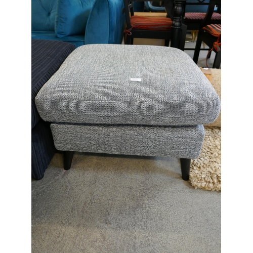 1598 - A grey hopsack footstool